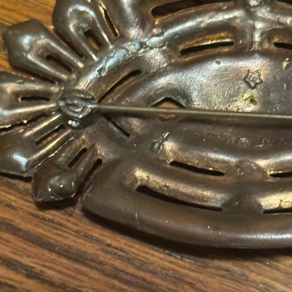 Stunning Large Antique 1930’s Art Deco Pot Metal Rhinestone Broach - Picture 5 of 6